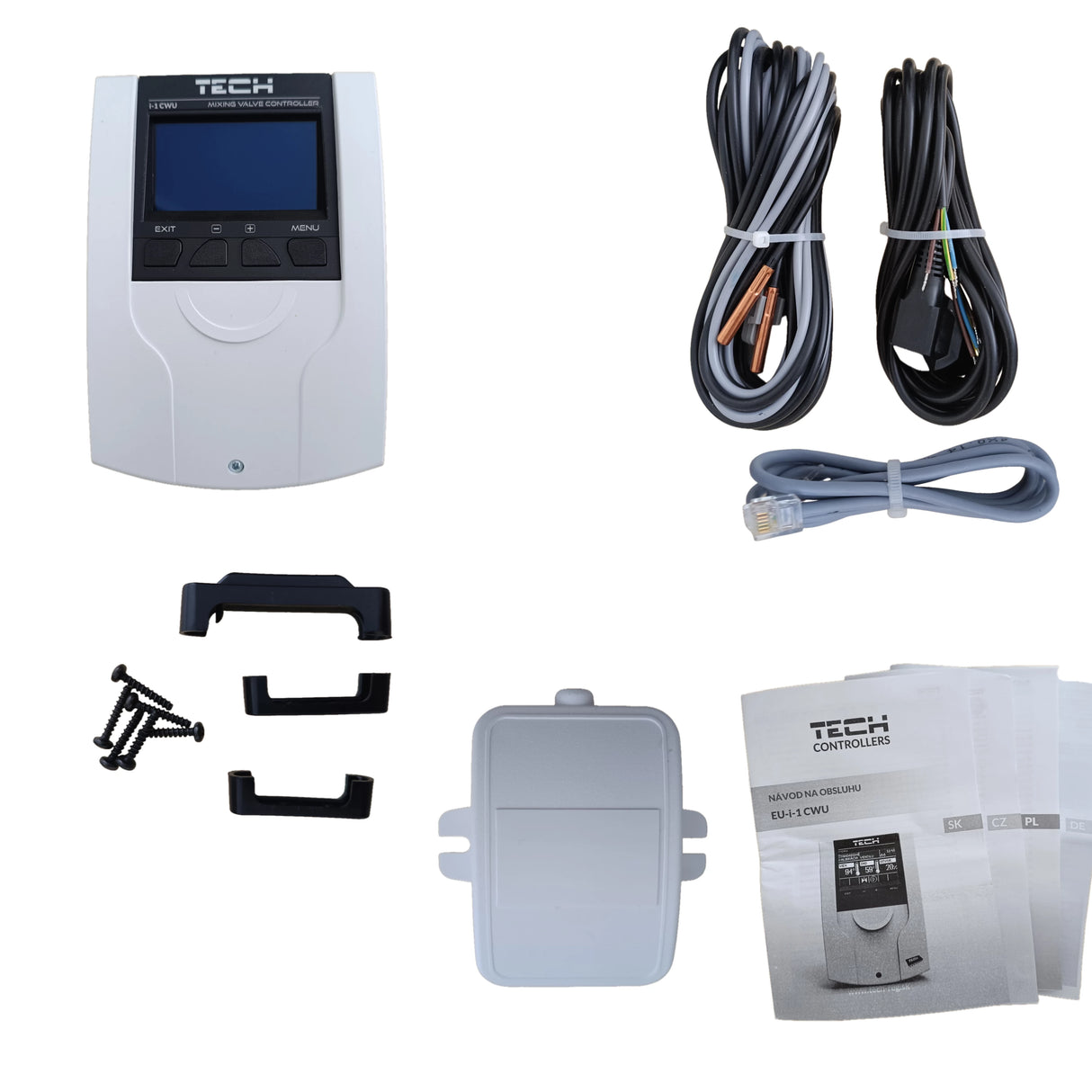 TECH i-1 CWU fűtőkör szabályozó időjárásfüggő – keverőszelep + melegvíz szivattyú