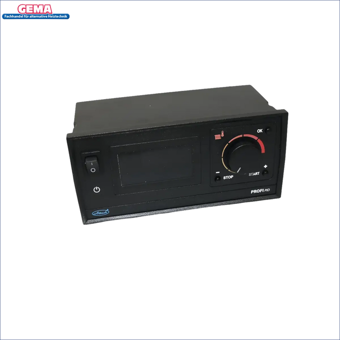 Schwarzes Kontrollpanel mit Knopf vom Attack Steuerelektronik RK-200