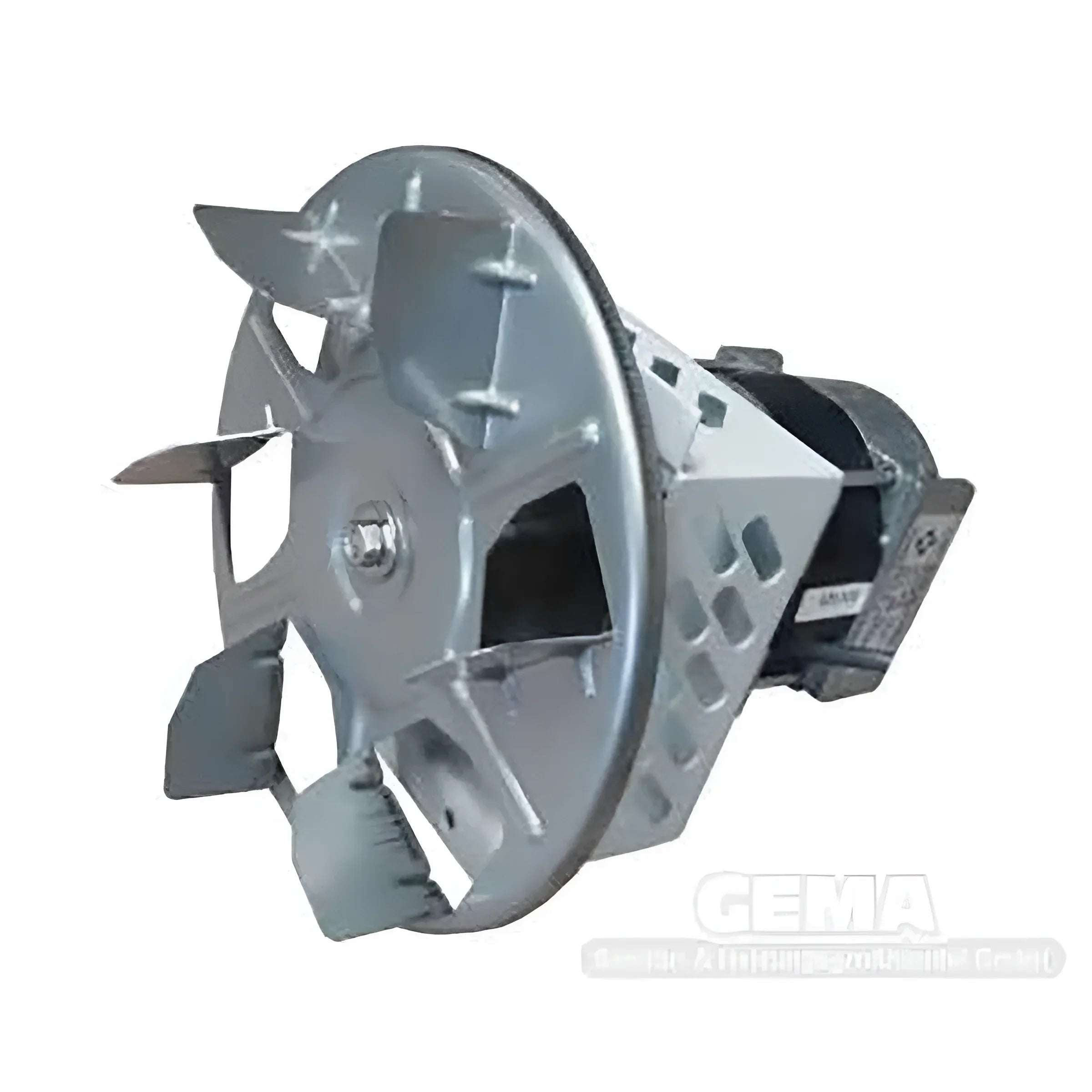 Silberner Gebläsemotor für Festbrennstoffkessel Irleh Plus, SEN80-2, 230V 50Hz