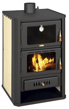 Poêle à bois à réservoir d'eau avec compartiment de cuisson Prity FGW15 - 19,8 kW