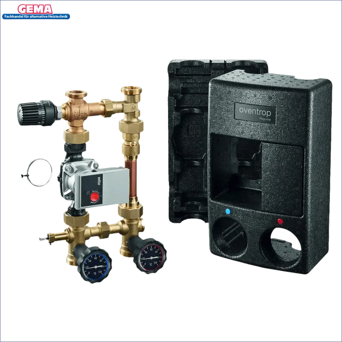 Plumbing manifold mit Pumpe und isoliertem Gehäuse für Oventrop Kessel RTA DN 25