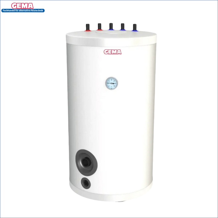 Weißer zylindrischer Brauchwasserspeicher mit 150 L Incoloy 825 Heizstab 3 kW