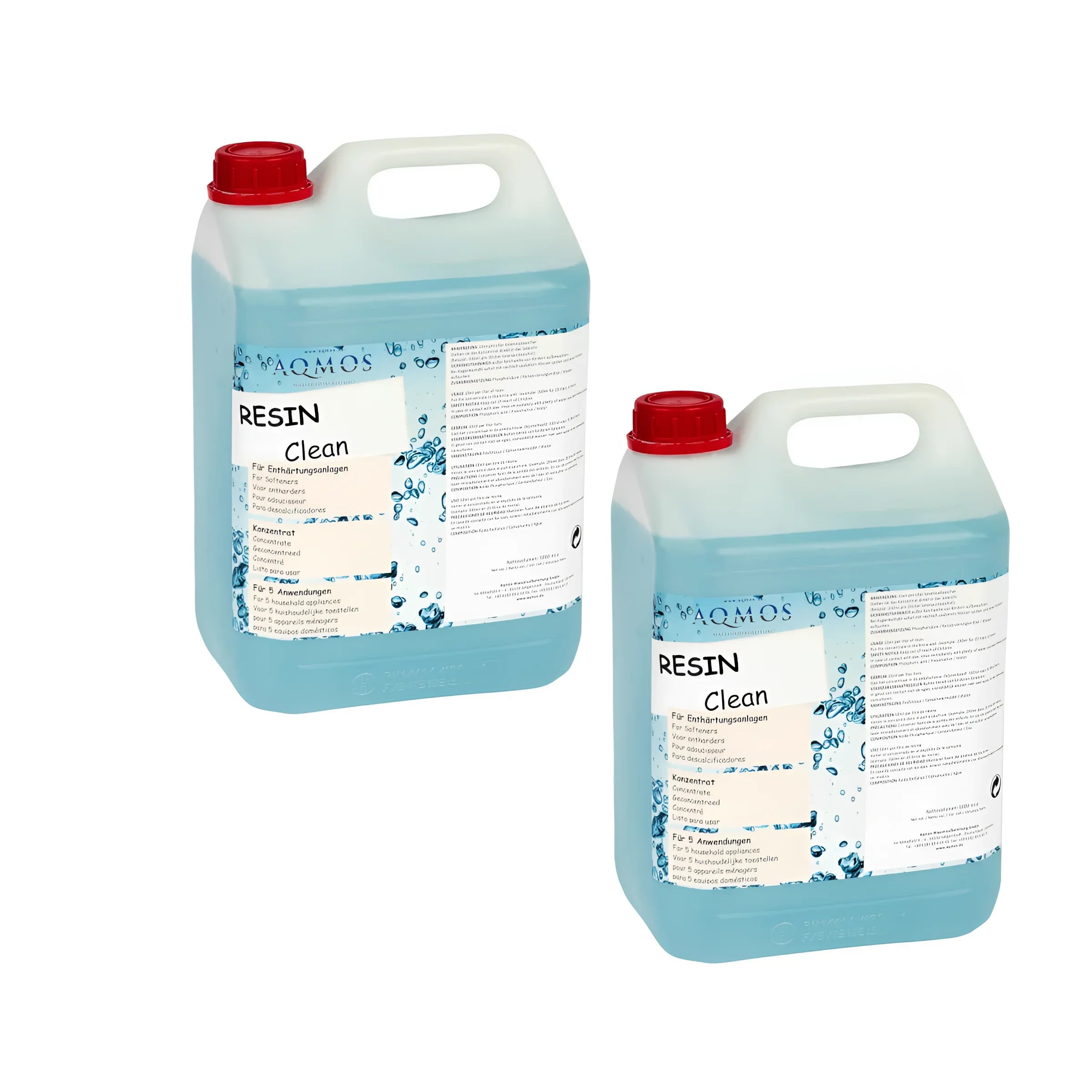 Zwei Resin Clean Aqumos Harzreiniger Behälter für Wasserenthärtungsanlage