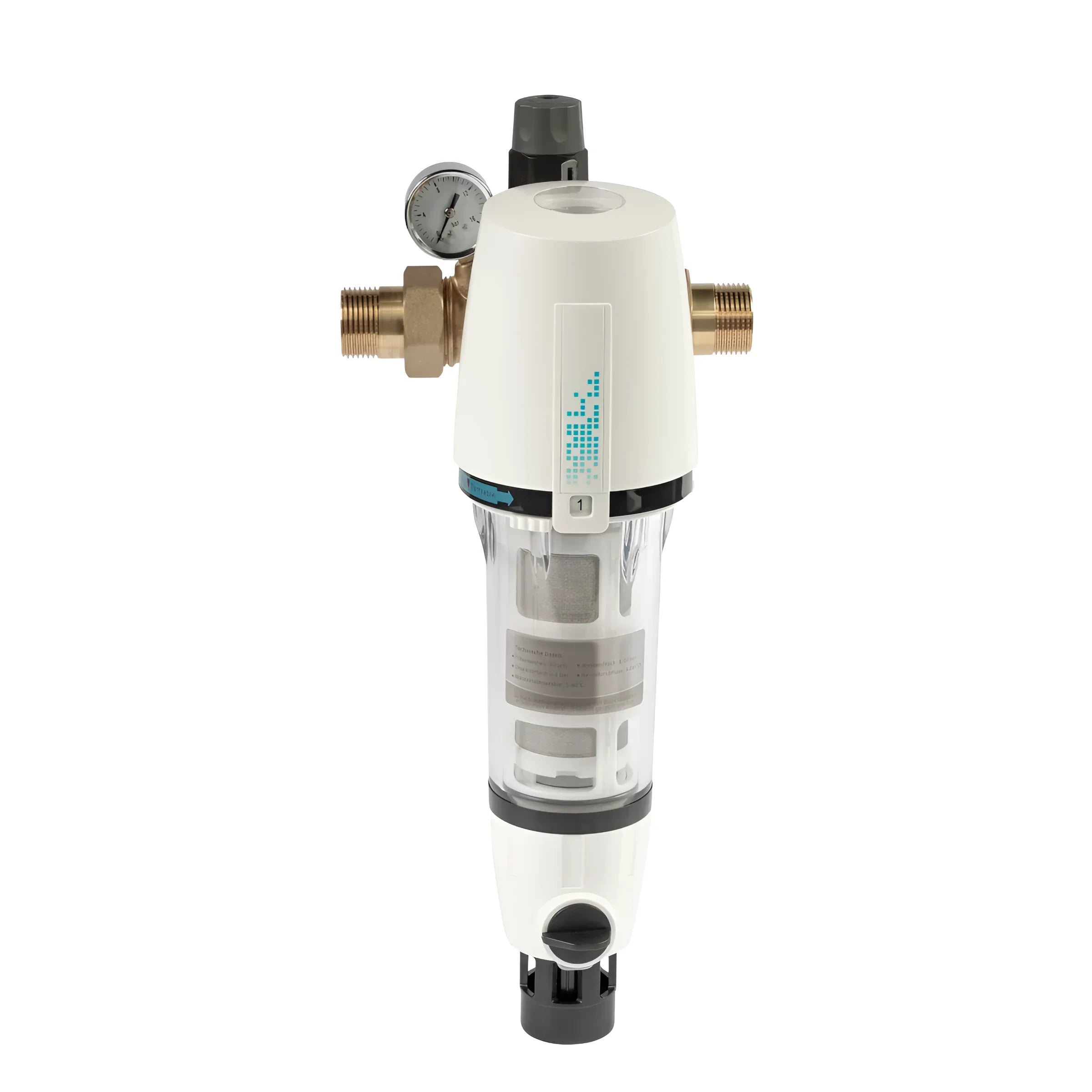Hauswasserfilter mit Rückspülautomatik 💧 und Druckminderer 🔧 für effektive Wasserfiltration.