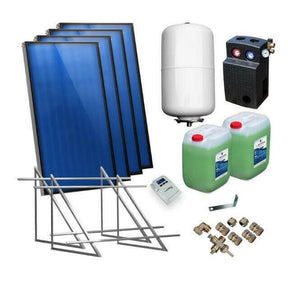 Solarpaket Flachkollektor AMX2.0 8.12 m² für Flachdach.