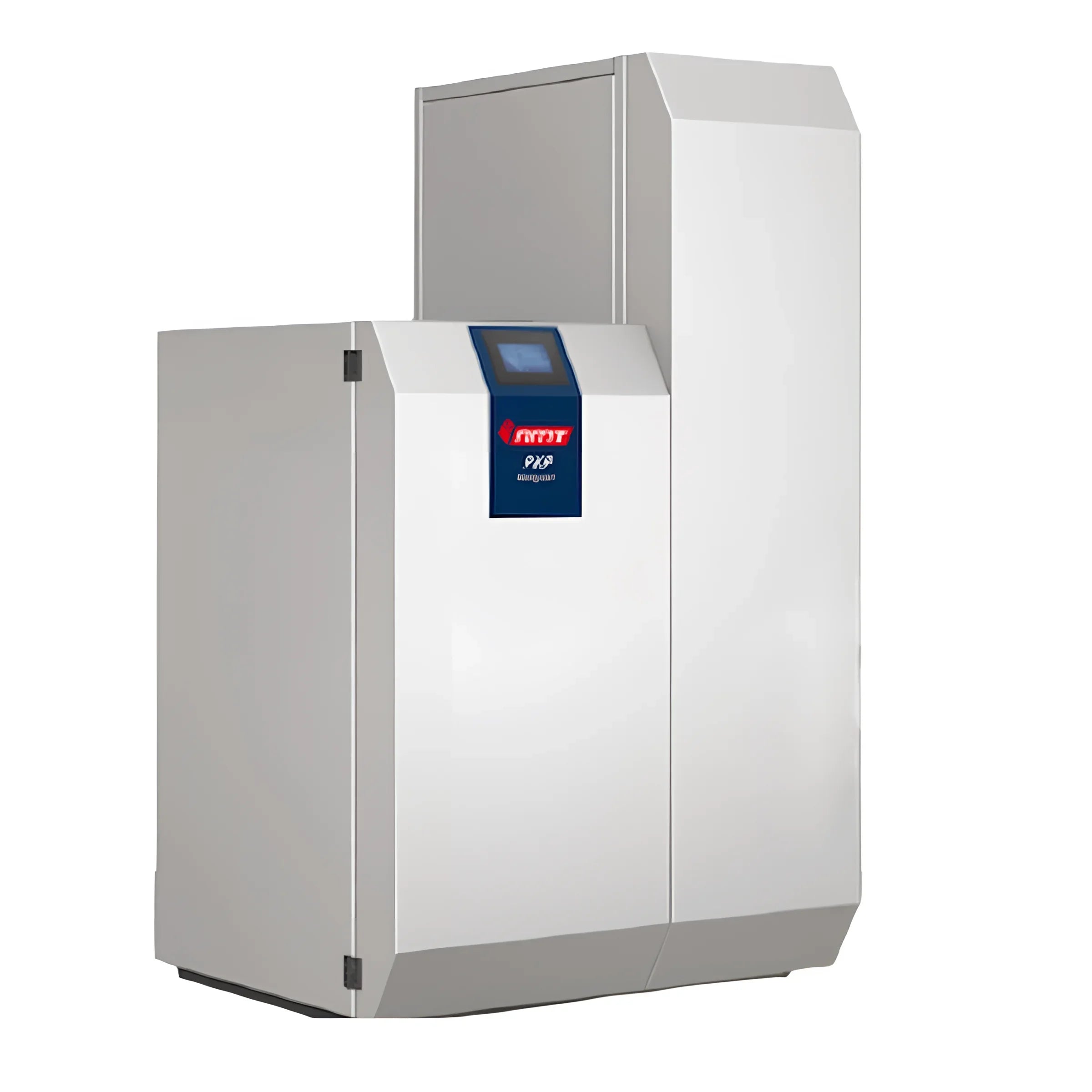 Weißes Industriest Heating Unit für den NMT PKP Kompakt Pellet-Heizkessel 30 kW