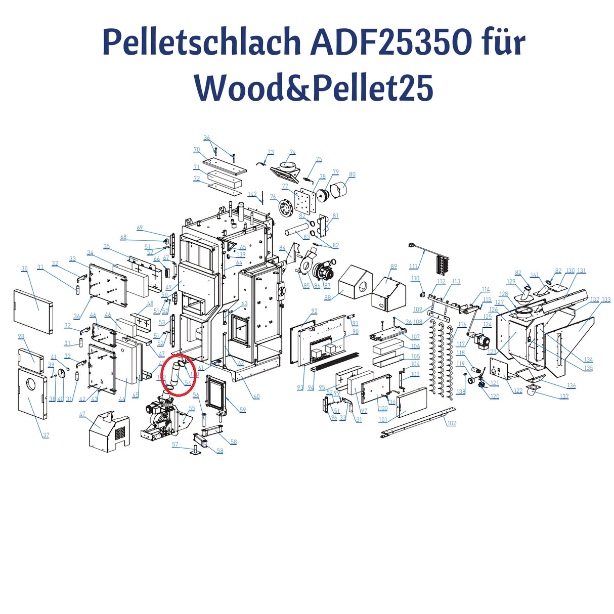 Pelletschlauch für Attack Wood&Pellet25