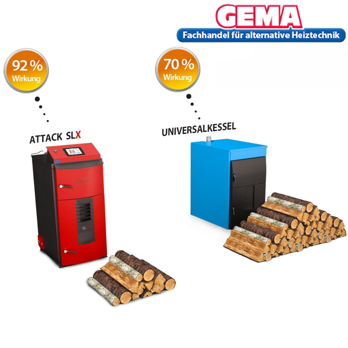 Holzvergaser Attack SLX Lambda touch 20|25|30|35 kW