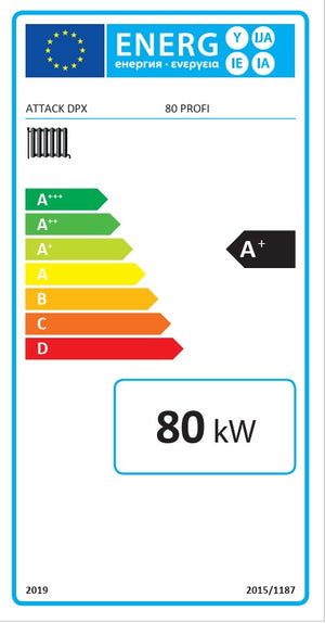 Koksnes gazifikācijas katls Attack DPX 80 Profi 80 kW
