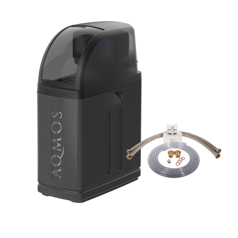 Aqmos ūdens mīkstināšanas iekārta R2D2-32 BLACK EDITION ar pieslēguma komplektu 1"