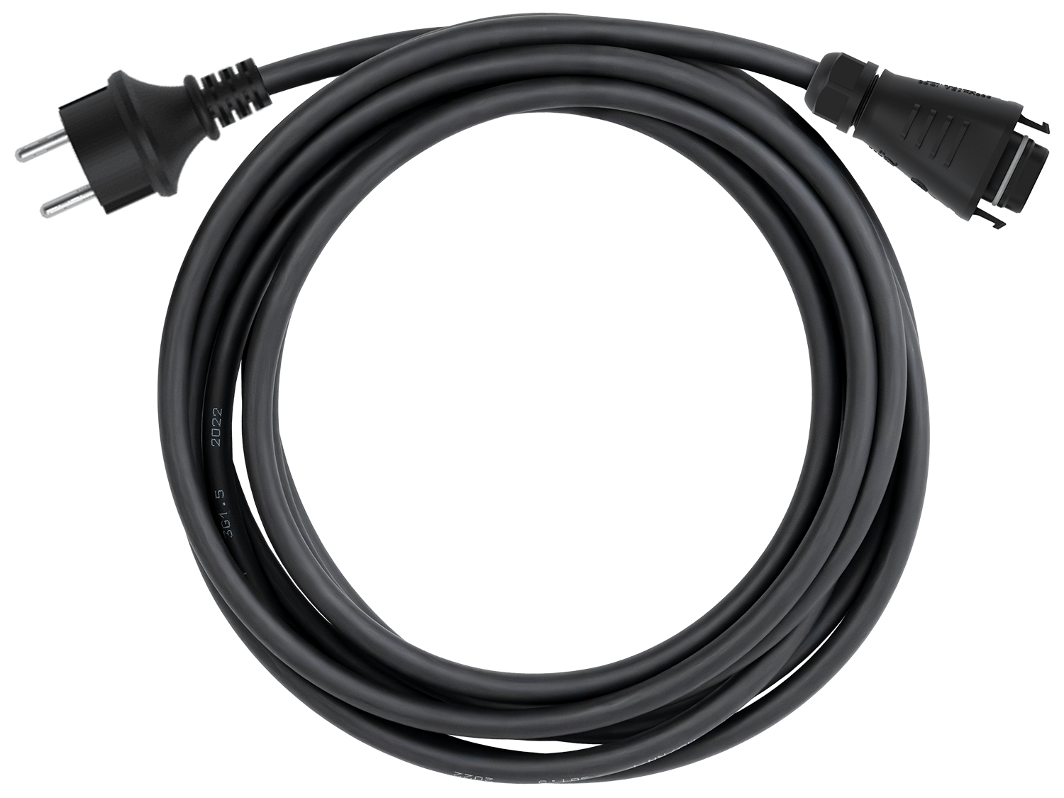 Schwarzes Stromkabel mit Stecker, ideal für elektrische Geräte und Photovoltaik-Systeme 🔌⚡