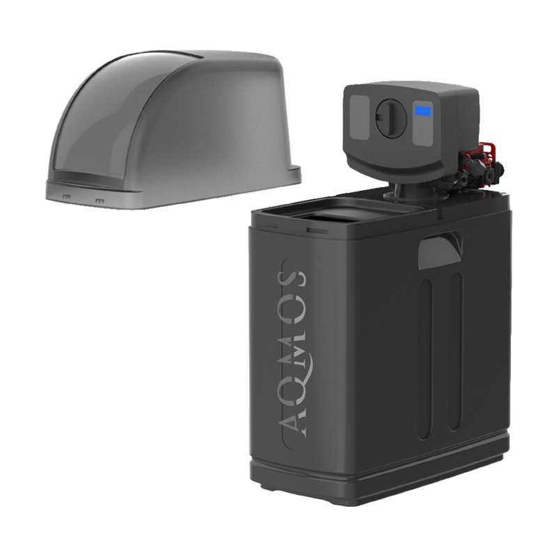 Zariadenie na zmäkčovanie vody AQMOS R2D2-48 Black Edition set so spätným preplachovacím filtrom, pripojovacou súpravou a montážnym blokom
