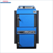 Blauer und schwarzer Festbrennstoffkessel Atmos KC35S Kohlekessel