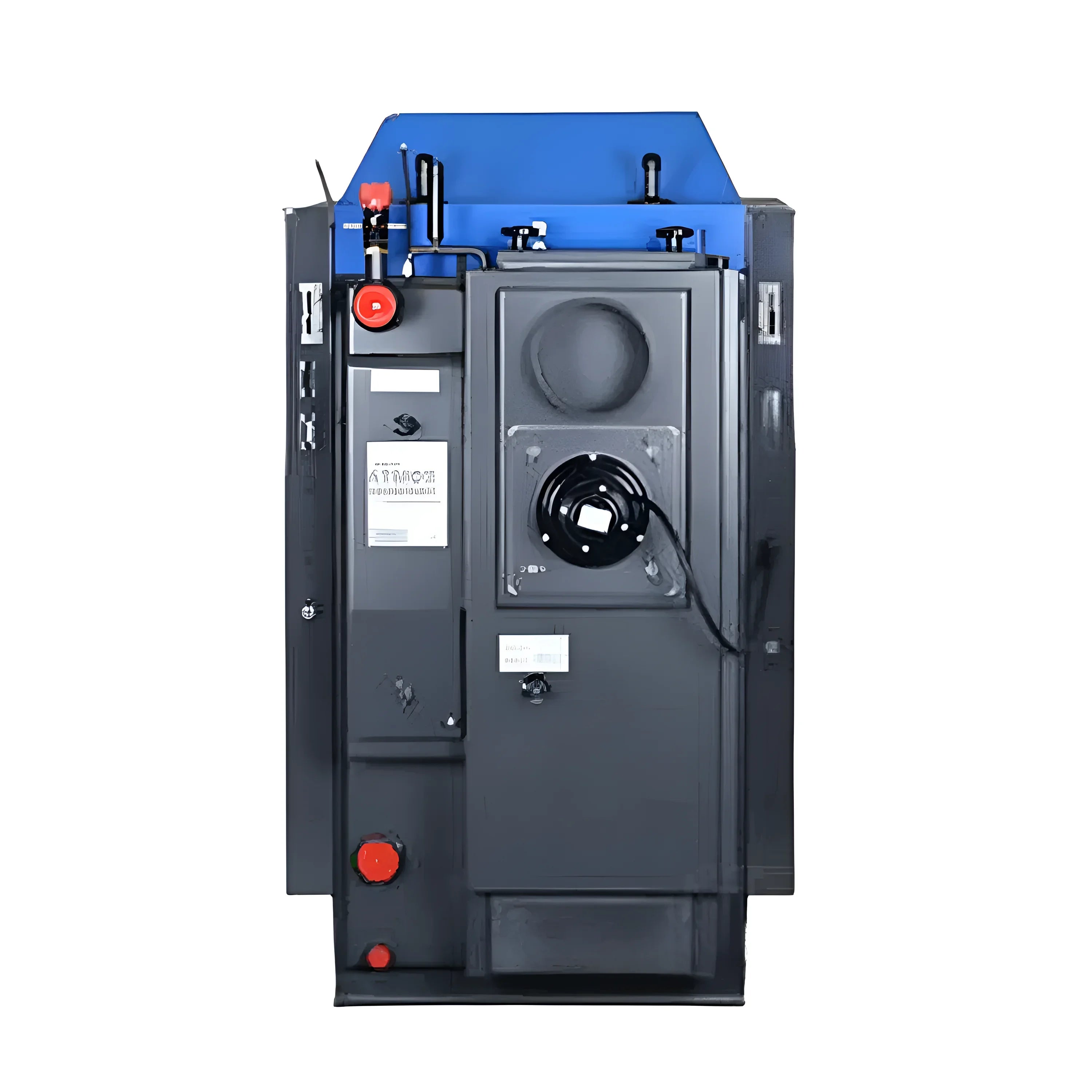 Industrie-Ofen Kohlekessel Atmos KC16S in Blau und Grau für Kohle und Holz