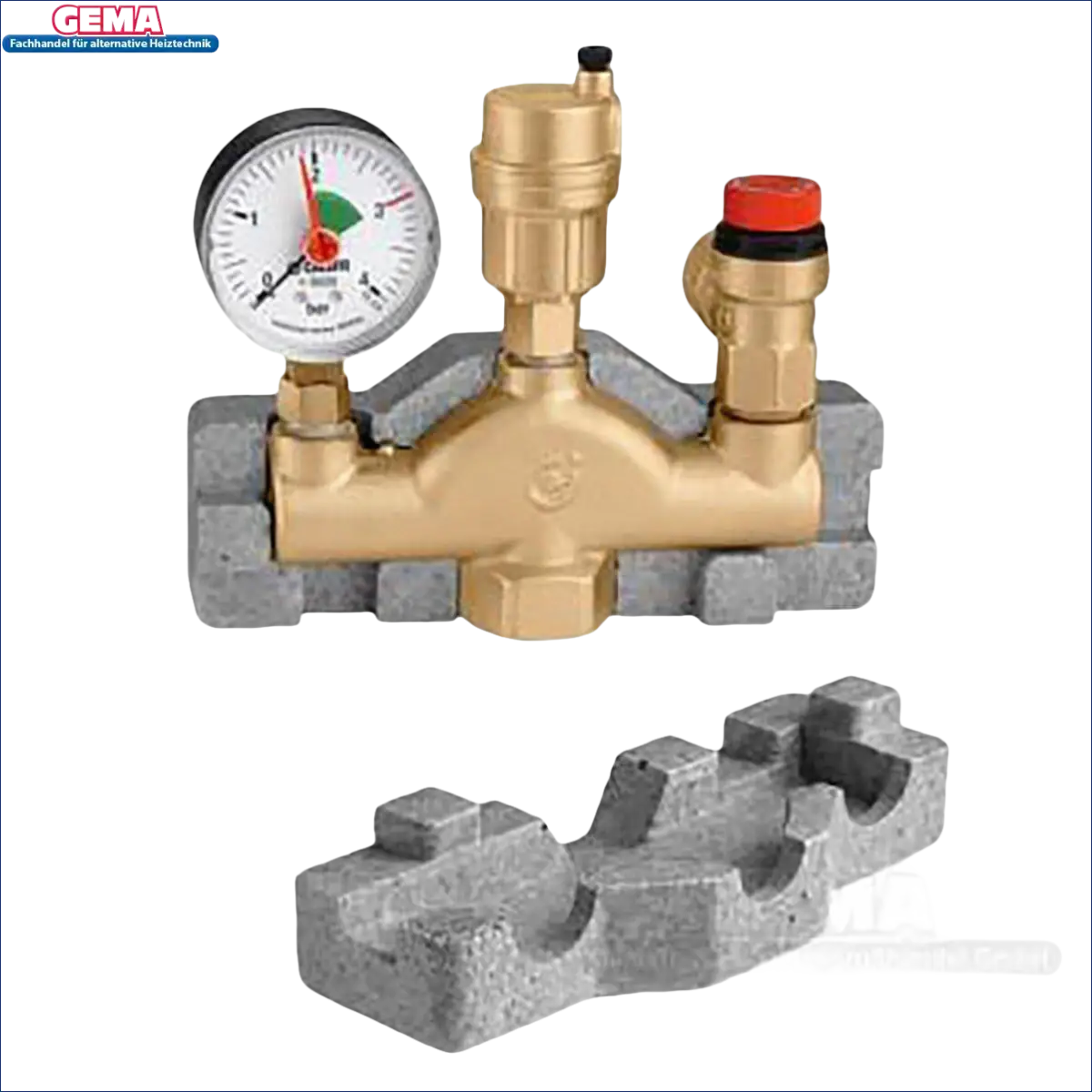 Brass pressure regulator mit Messgerät für Boiler-Zubehör, din 4102-a1, Caleffi