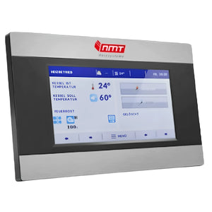 NMT PKP Heizungssteuerung mit digitalem Display, zeigt Kesseltemperatur 🌡️ und Heizstatus 🔥.
