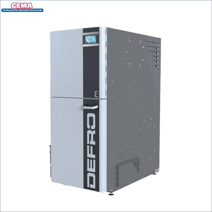 Grauer und weißer Industrieofen für Pellets im Produkt Defro Epsilon F Pelletkessel 20 kW