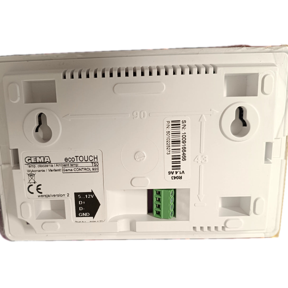 Plum EcoTouch Room Thermostat Extension GC920 pro ovládání vytápění