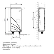 Elektromet NEO 230V Durchlauferhitzer 3,5 bis 5,5 kW - GEMA Shop