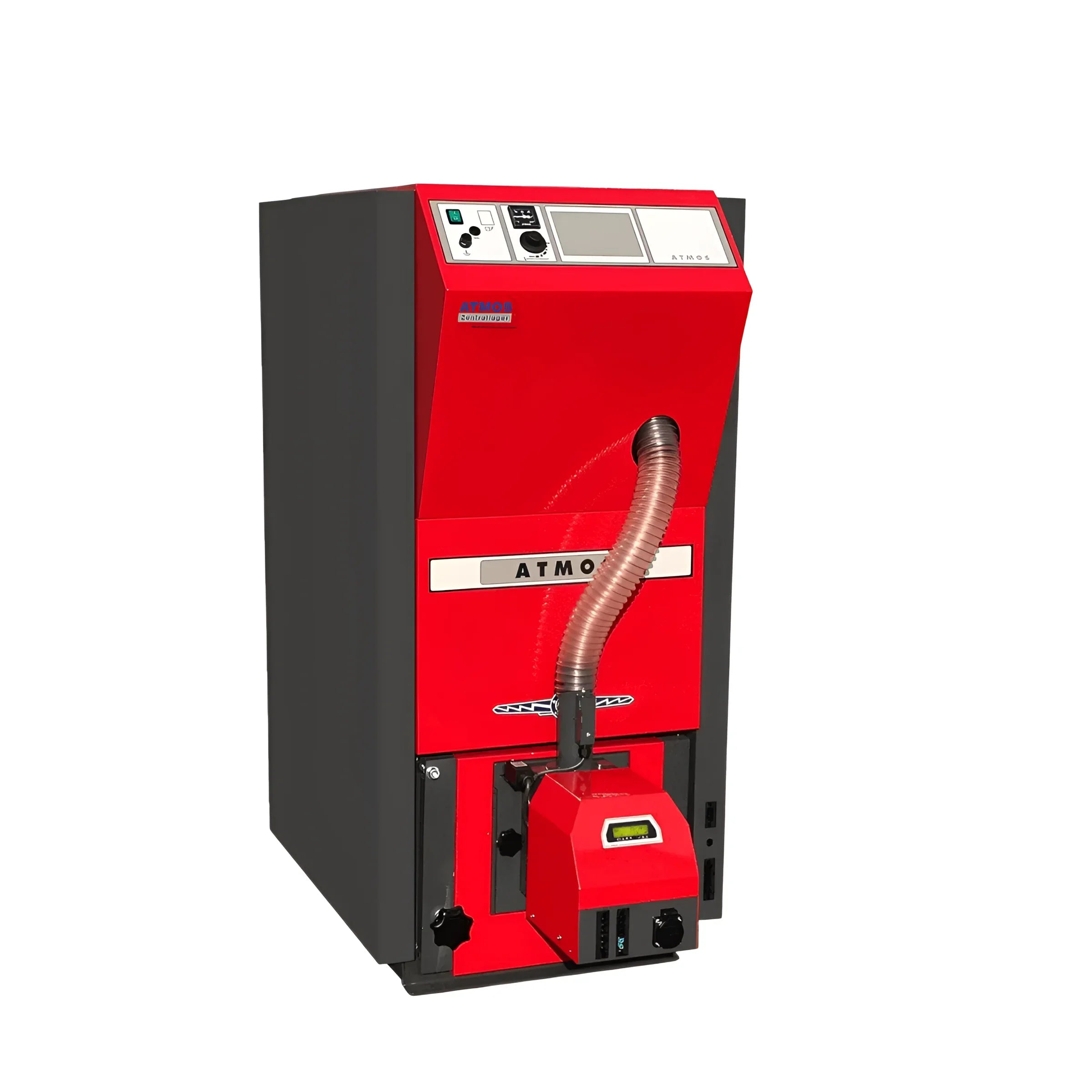 Pelletkessel ATMOS PX10 in Rot und Grau - Angebot anfordern für atmos px10