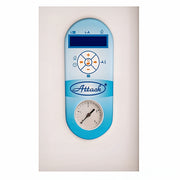 GEMA Shop ATTACK Electric Easy 8 Elektrokessel mit LCD-Display und Manometer in weißem, kompaktem Wandgehäuse