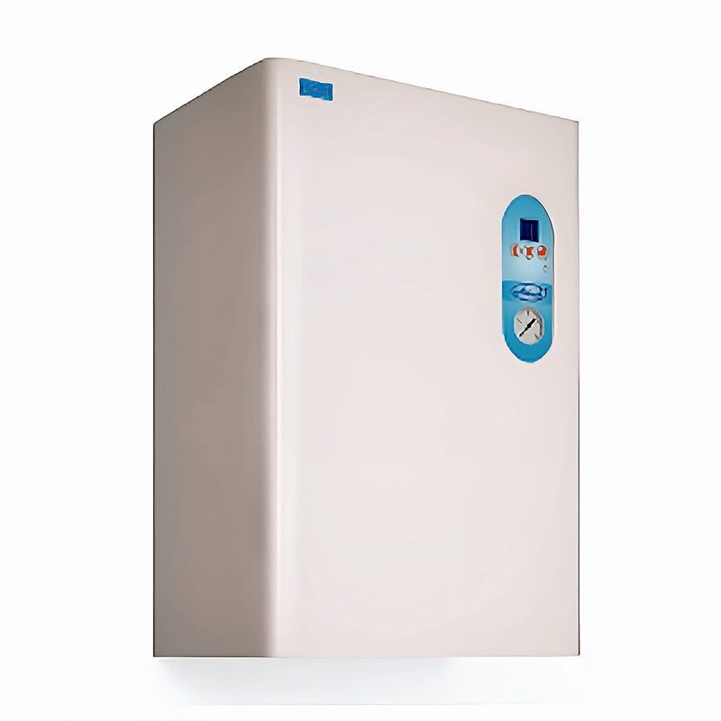 GEMA Shop ATTACK Electric Easy 8 Elektrokessel in Weiß mit LCD-Display und Manometer zur Wandmontage