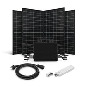 GEMA Shop Balkonkraftwerk mit 4 bifazialen Jolywood Solarmodulen, Hoymiles Wechselrichter, Kabel und DTU-WLite-S