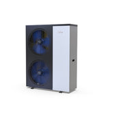 GEMA Shop Deher Airterm EVI DC Luft-Wasser-Wärmepumpe mit 23 kW Leistung und zwei blauen Ventilatoren