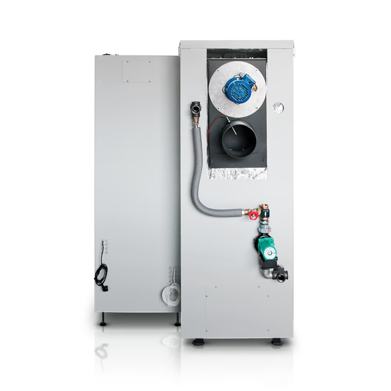 GEMA Shop HKS Lazar SmartFire 81 Caldeira Automática de Pellets com potência de 81 kW e descarga automática de cinzas