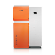 GEMA Shop HKS Lazar SmartFire 81 Caldeira Automática de Pellets em Laranja e Branco com Ecrã Digital