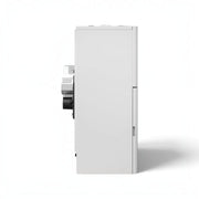 GEMA Shop HKS Lazar SmartFire SF31 Standard Pelletkessel in weißer Metallausführung, Seitenansicht