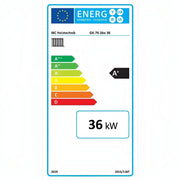 GEMA Shop Energieeffizienzlabel A+ für den IBC GK-7K öko 36 Holzvergaserkessel mit 36 kW Leistung