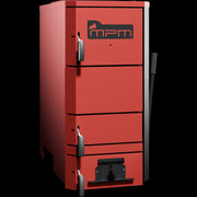 MPM Wood Plus 18 Holzvergaserkessel von GEMA Shop in Rot mit 18 kW Leistung und robuster Stahlkonstruktion