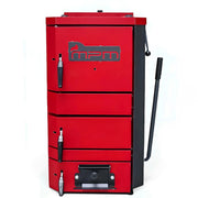 GEMA Shop MPM Wood Plus 18 Holzvergaserkessel in Rot mit 18 kW Leistung und robuster Stahlkonstruktion