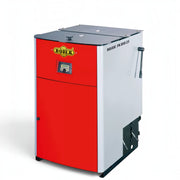 ROJEK PK BIO 25 Holzvergaserkessel von GEMA Shop mit roter Front und elektronischer Steuerung für Scheitholz