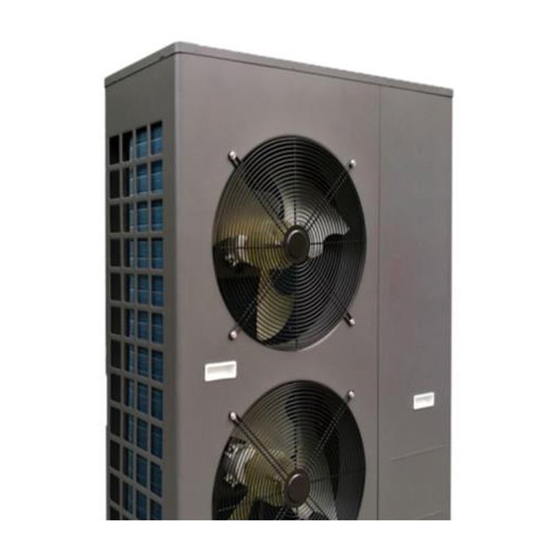GEMA Shop TITAN-THERM TERMA 18 kW Luft-vatten-värmepump i grå med två fläktar för effektiv uppvärmning