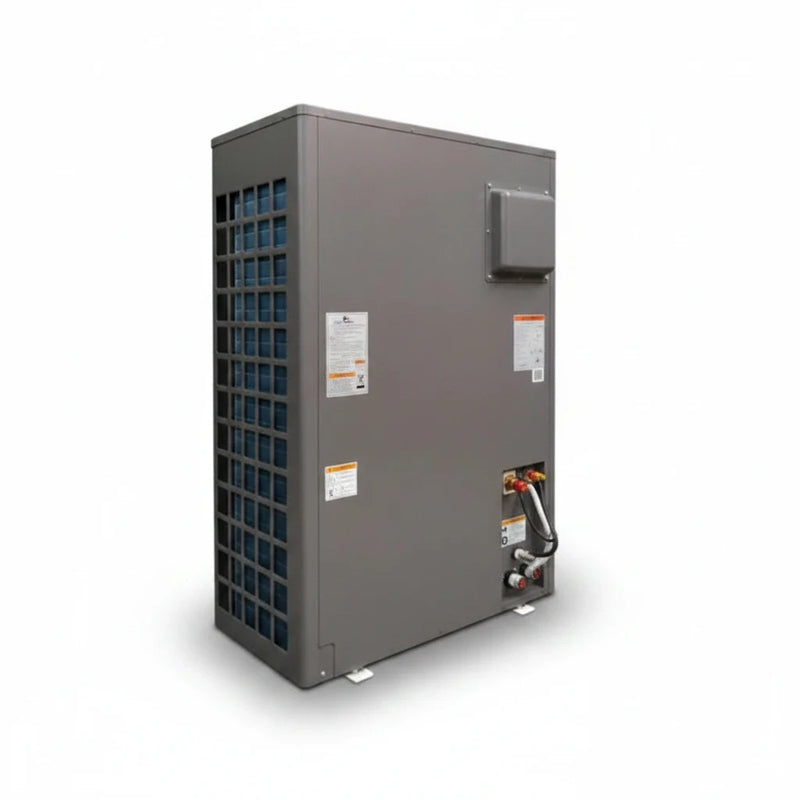 GEMA Shop TITAN-THERM Luft-vatten värmepump 18 kW i grå som Monoblock-utendelen för effektiva värmesystem