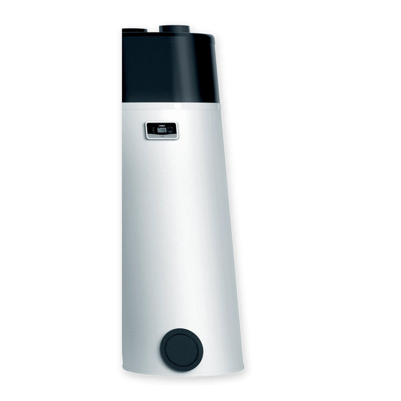 GEMA Shop Vaillant aroSTOR VWL B 270/5 Trinkwasser-Wärmepumpe in Weiß mit schwarzem Kopf und digitalem Display