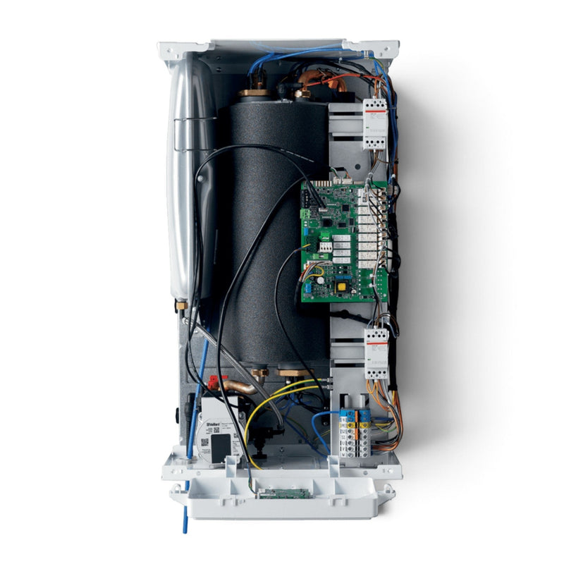 Innenansicht des GEMA Shop Vaillant eloBLOCK VE 6/14 EU I Elektrokessels mit sichtbarer Technik und Elektronik