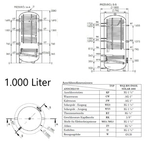 Hygienespeicher mit Solarregister & Isolierung A - GEMA Shop