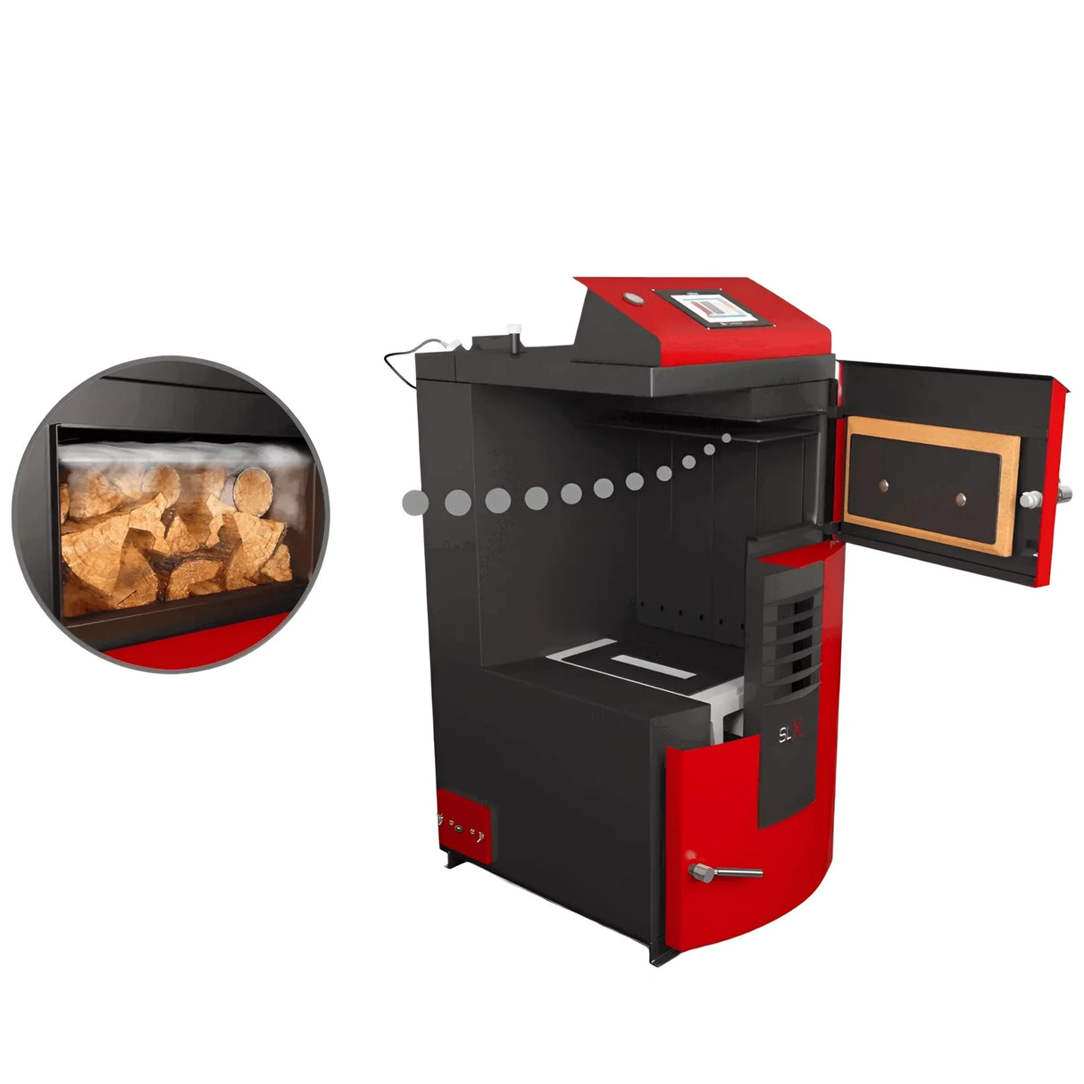 Komplettpaket Holzvergaser Attack SLX Lambda Touch 35 kW mit Pufferspeicher - GEMA Shop