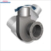 Illustration of a compact valve with arrows indicating flow direction, designed for efficient fluid management.