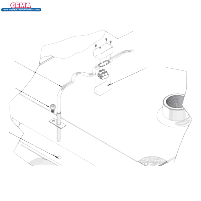 Schematische Darstellung der Kraftstoffleitung eines Fahrzeugs im Original Abgassensor DEFRO Heizkessel
