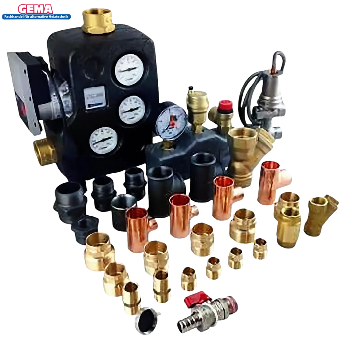 Brennstoffzellenheizung Pelletheizung Komplettpaket mit Thermoflux Pelling ECO 25 mit Plumbing fittings