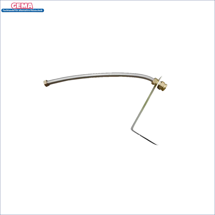 Flexible Metallrohr mit Halter für Pelletheizung Komplettpaket mit Thermoflux Pelling ECO 25
