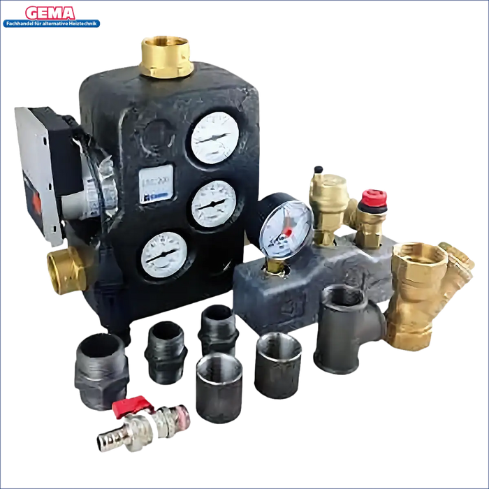 Plumbing manifold mit Drucken und Anschlüssen für Pelletheizung Pelletheizung Komplettpaket