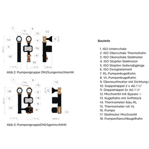 Pumpengruppe mit 3 - Wege - Mischer, Stellmotor und Wita - Hocheffizienzpumpe - GEMA Shop