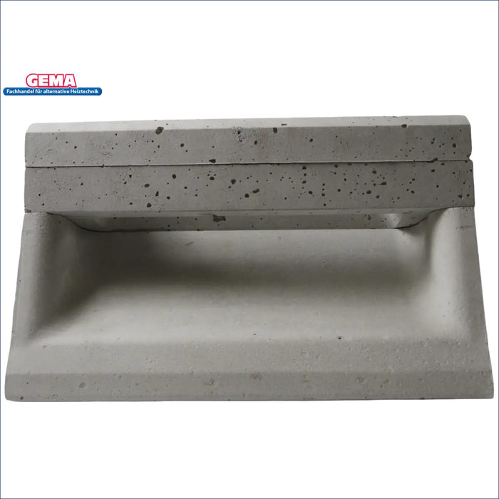 Grauer Betonblock mit eingelassener Nut für Schamotte für Defro DS 20 und DS II 25 kW