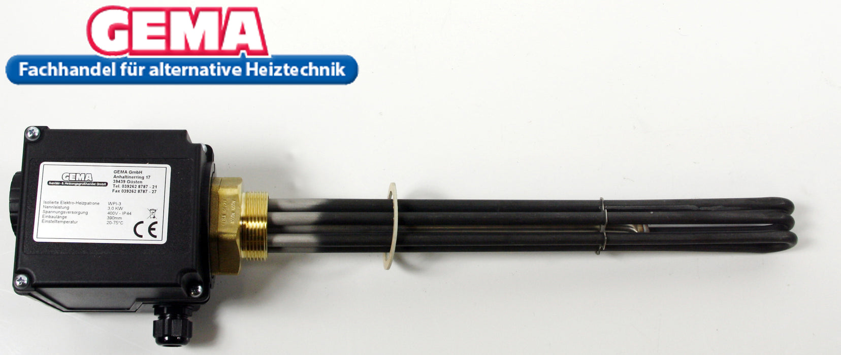 Heizstab Heizpatrone  3 kW 1 ½“ Notheizung  PV geeignet