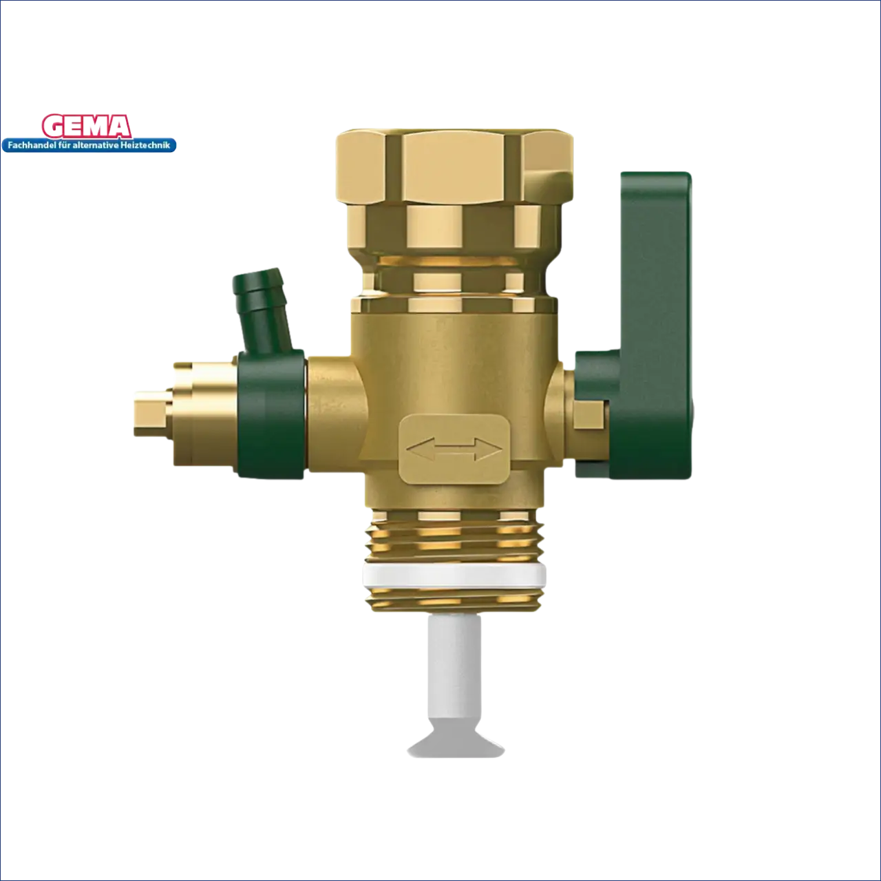 Brassener Thermoflux Pelletspeicher mit Hygienespeicher und grünen Akzenten